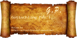 Gottschling Pál névjegykártya